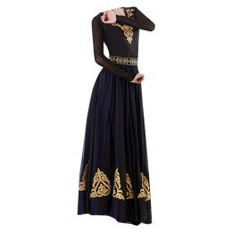 Design Xinjiang dance practice skirt set, custom-made Uyghur dance performance test costumes, Uyghur costumes, double-layer swing skirts SKDO018 Design Xinjiang dance practice skirt set, custom-made Uyghur dance performance test costumes, Uyghur costumes, double-layer swing skirts SKDO018